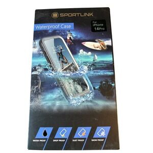 NWT Sportlink Waterproof Case for iPhone 14 Pro Blue Drop Dust Snow Proof